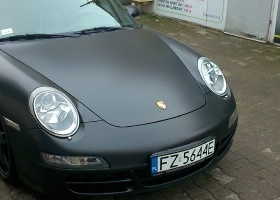 Porsche oklejenie na czarny mat-1