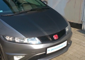 Honda Civic  oklejenie auta z jasno szary na ciemny metalic 